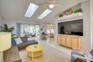 Property Interior | Single-Story Home | Central A/C & Heating | Free WiFi