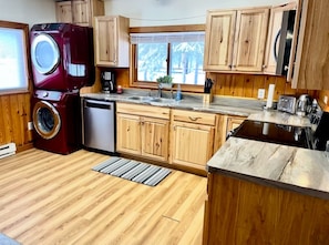 Kitchen with Washer and Dryer