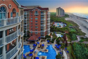 Pool area with beach acess 