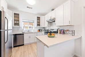 Full kitchen with elevated amenities
