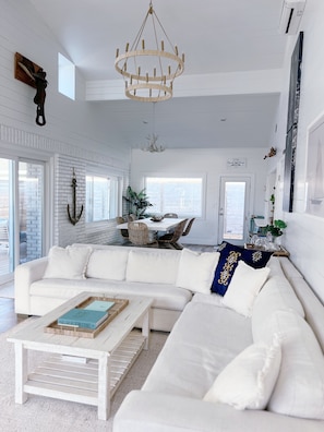 Relax in the oversized living room