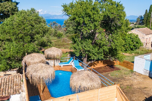 Country House 'Kalimoukos' With Sea View, Wi-fi And Air Conditioning - Corfu