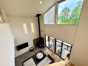 It is an open space with a stairwell.