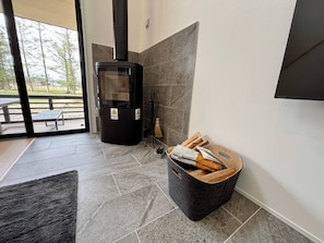 You are free to use the fireplace as well.