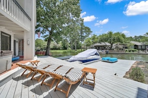Enjoy outdoor living with lake views