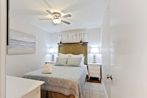 Perfect lightning in bedroom. All bedroom furnishings are new for 2024.