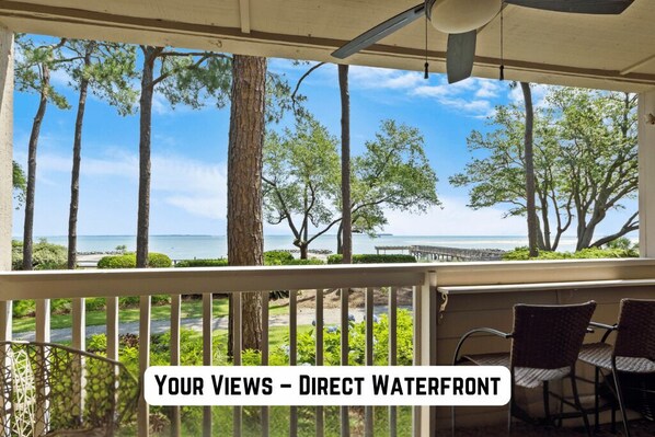 Imagine the sunrise views from this direct waterfront.  Grab you coffee and enjoy a view only a select few can enjoy.  The villa was update in Summer 2024.  "This view never gets old" I promise it does not!.