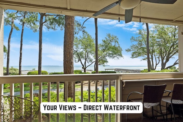 Imagine the sunrise views from this direct waterfront. Grab you coffee and enjoy a view only a select few can enjoy. The villa was update in Summer 2024. "This view never gets old" I promise it does not!.