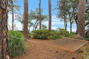 Get relaxed in hammock with the beach view which is just outside your waterfront villa.