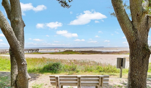 Perfect view of the beach and sound while relaxing.