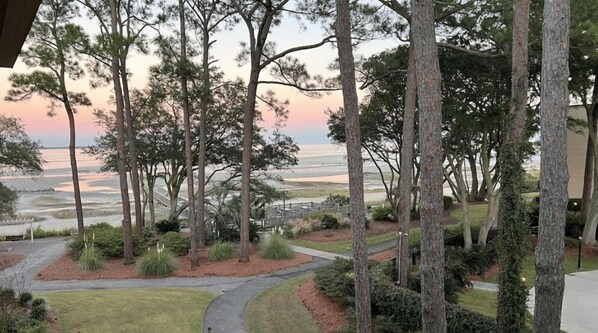 Actual views during the sunset.  Adjacent to the pool as well.