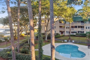 A overview of the pool outside