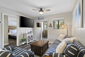 Cozy living room with Smart TV installed