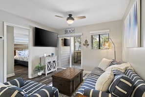 Cozy living room with Smart TV installed