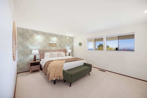 Here is the bedroom with king size bed