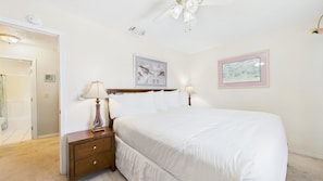 Master bedroom with king bed and TV (sleeps 2)