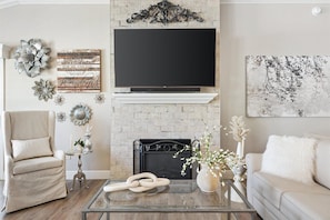 Large flatscreen smart TV with all your favorite apps.