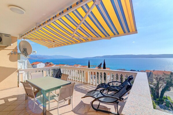 terrace with sea view