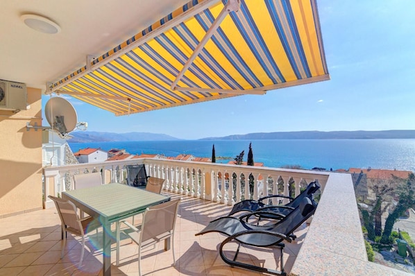 terrace with sea view