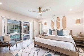 Whether you're starting your day with poolside coffee or unwinding in a private oasis, the Primary Suite space is designed for relaxation and comfort.