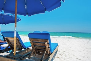 Grab and umbrella and chair