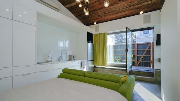 Looking out to the patio