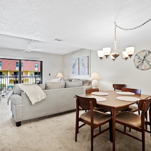 Gather together at the dining table, with total seating for 6