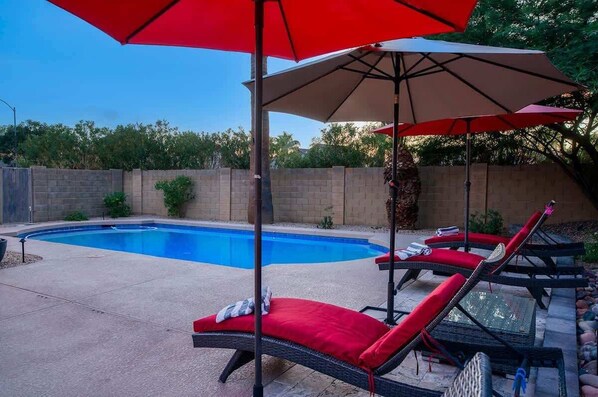 Umbrellas provided