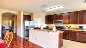 Prepare your home cooked meal in our fully equipped kitchen
