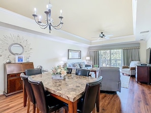 Savor home-cooked meals in the comfort of our cozy dining area.
