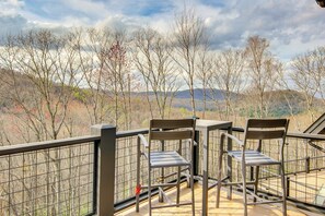 Deck | Bistro Set | Mountain Views