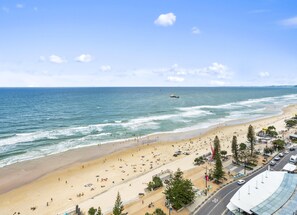 Glittering ocean view from the balcony