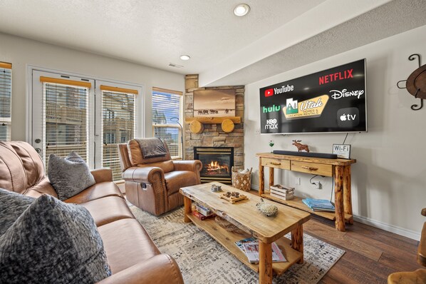 Access to one of the decks is from the living room