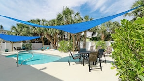 Pool and patio from the South East end.
