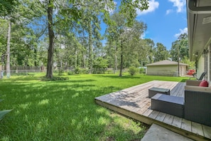Fenced backyard for your pets