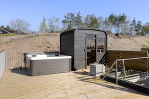 Jacuzzi och Bastu på tak terassen