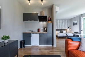 Ferienwohnung Müritzperle mit Küchenzeile und Kochmöglichkeit