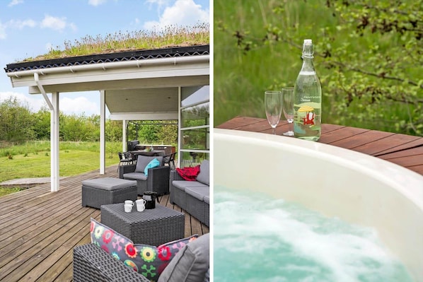 Outdoor spa tub