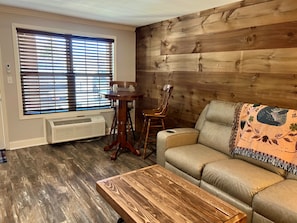 Reclining sofa and Dinette with a View