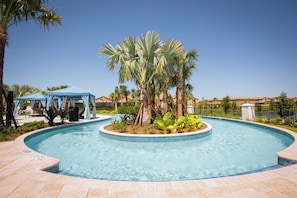 Free access to resort amenities with lazy river