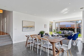 Main lounge, dining area (seats 8)