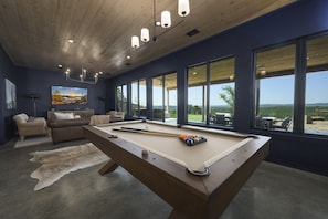 Music-Themed Lounge: Complete with a pool table