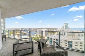 Spacious balcony with incredible views