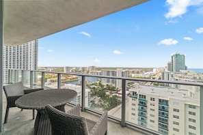 Spacious balcony with incredible views