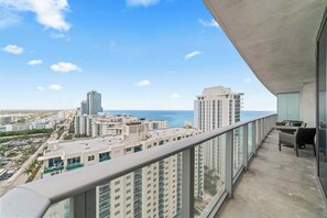 Spacious balcony with incredible views