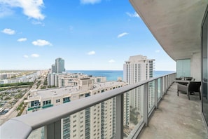 Spacious balcony with incredible views