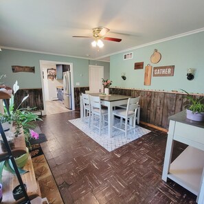 Spacious dining room