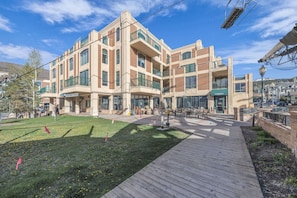 Exterior: On-site parking for 1 car in building garage