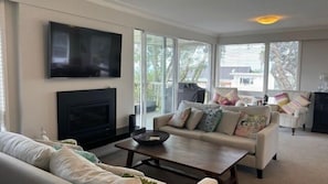 Living area with Gas fire & T.V