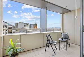Enjoy the balcony with a morning coffee or evening drink.